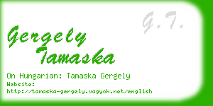 gergely tamaska business card